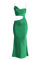 Green Maurine Cutout Dress | JLUXLABEL
