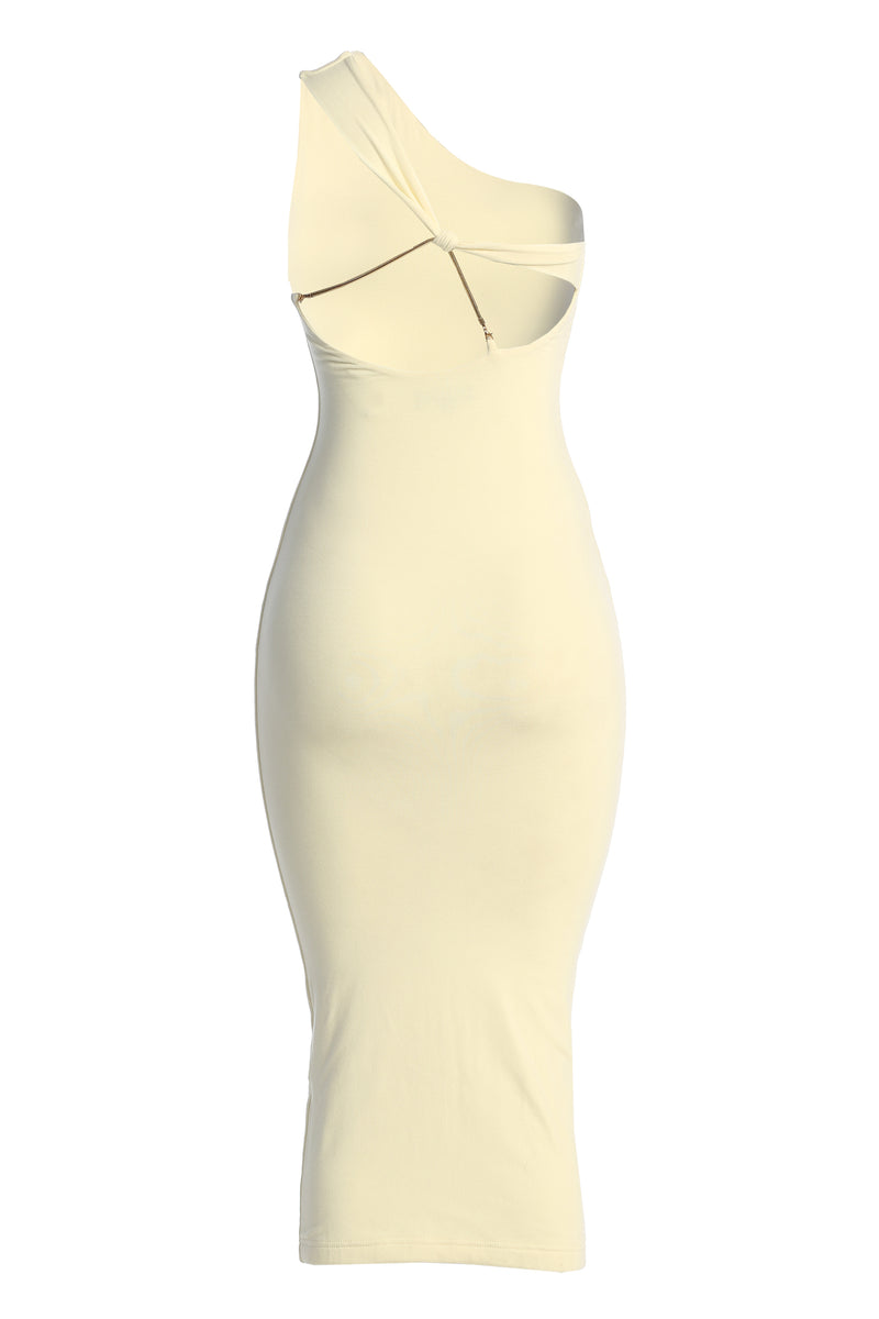Buttercream Meara One Shoulder Dress - JLUXLABEL