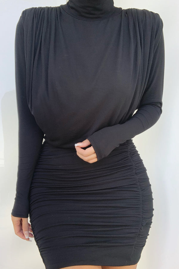 Black Billie Mini Dress - JLUXLABEL