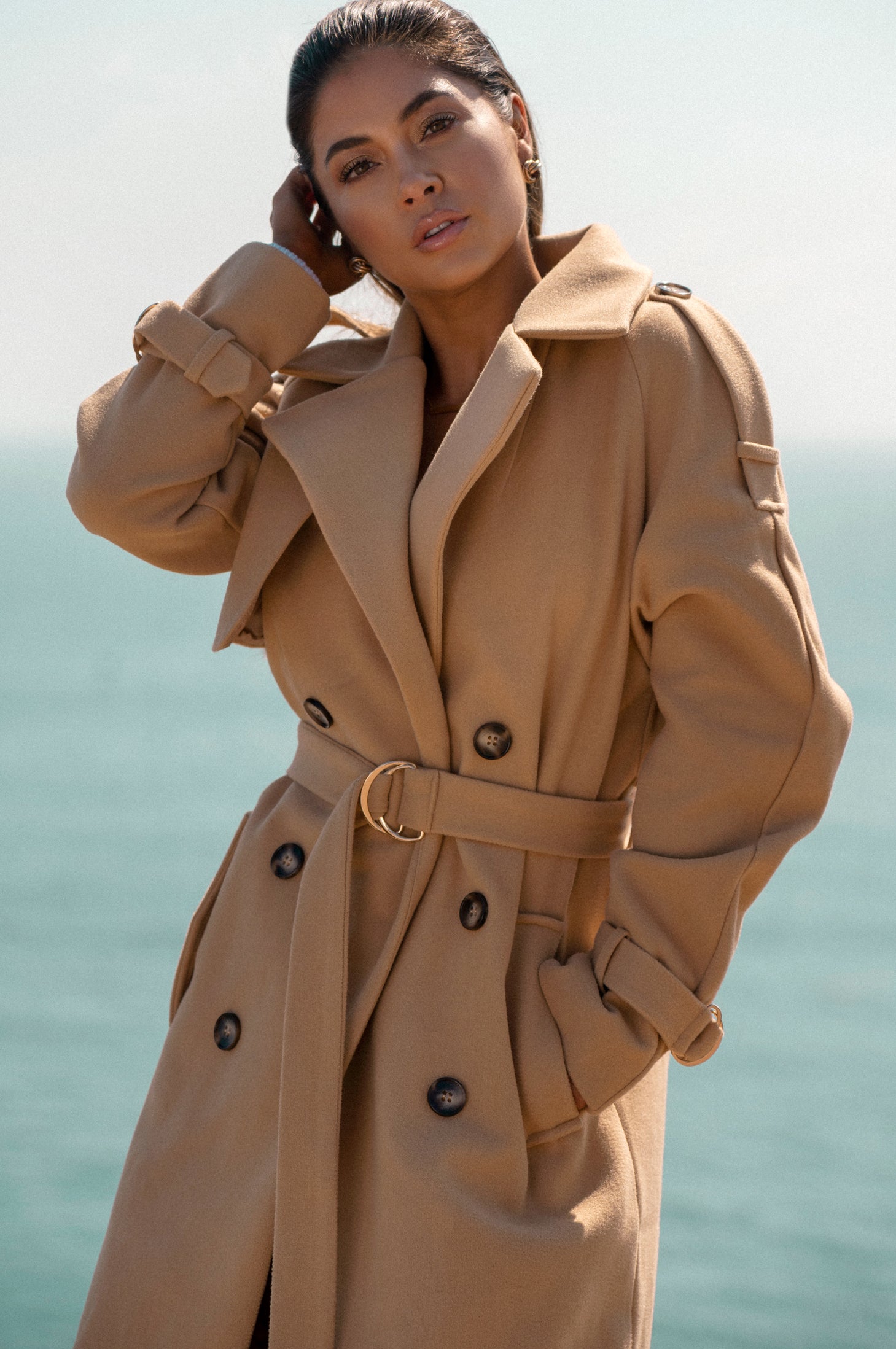 Tan Beverly Trench Coat - JLUXLABEL