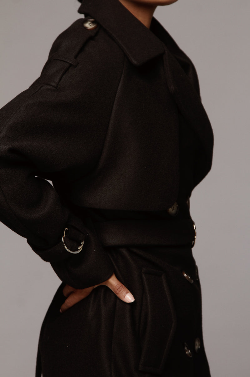 Black Beverly Trench Coat – JLUXLABEL