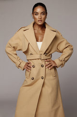 Tan Beverly Trench Coat - JLUXLABEL
