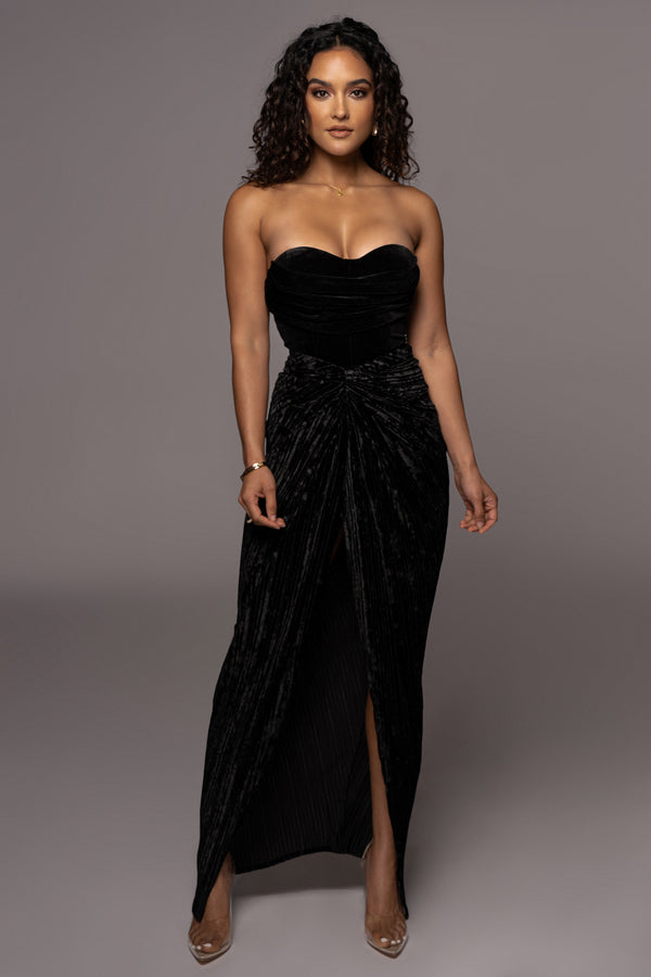 Black Fine Elegance Skirt - JLUXLABEL