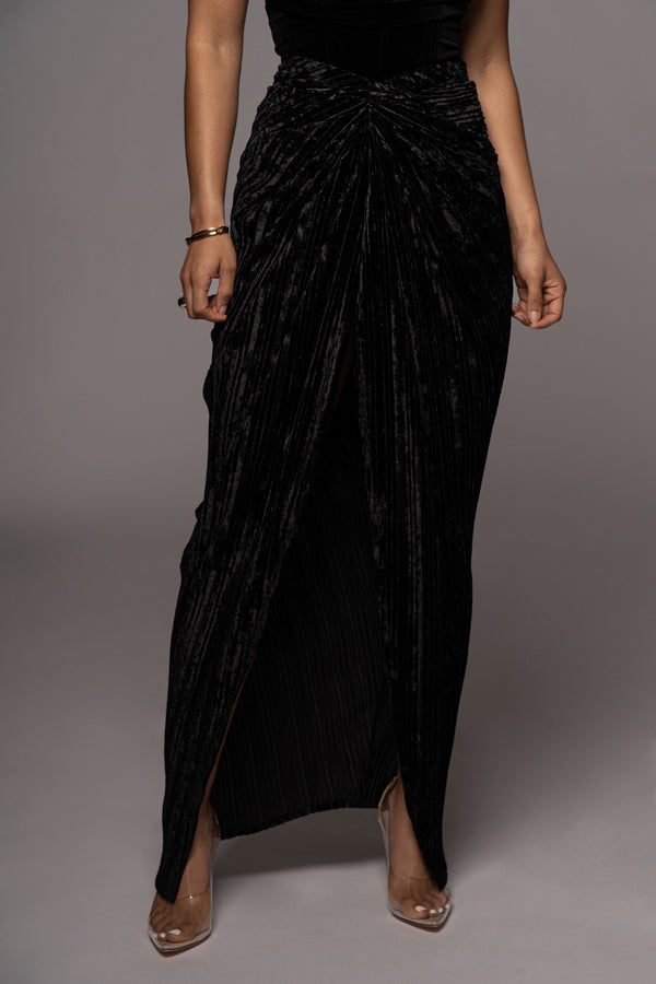 Black Fine Elegance Skirt - JLUXLABEL