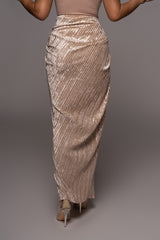 Champagne Fine Elegance Skirt - JLUXLABEL