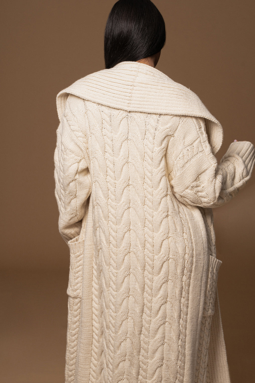 Ivory Upstate Cable Knit Cardigan | JLUXLABEL