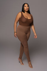Chocolate Mesh Essential Tank Bodysuit Undergarment - JLUXLABEL