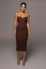 Chocolate Shades Of You Bustier Dress - JLUXLABEL