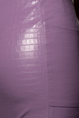 Purple Malene Croc High Waisted Pants - JLUXLABEL
