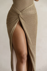 Beige Jessi Sweater Knit Skirt - JLUXLABEL - Crochet