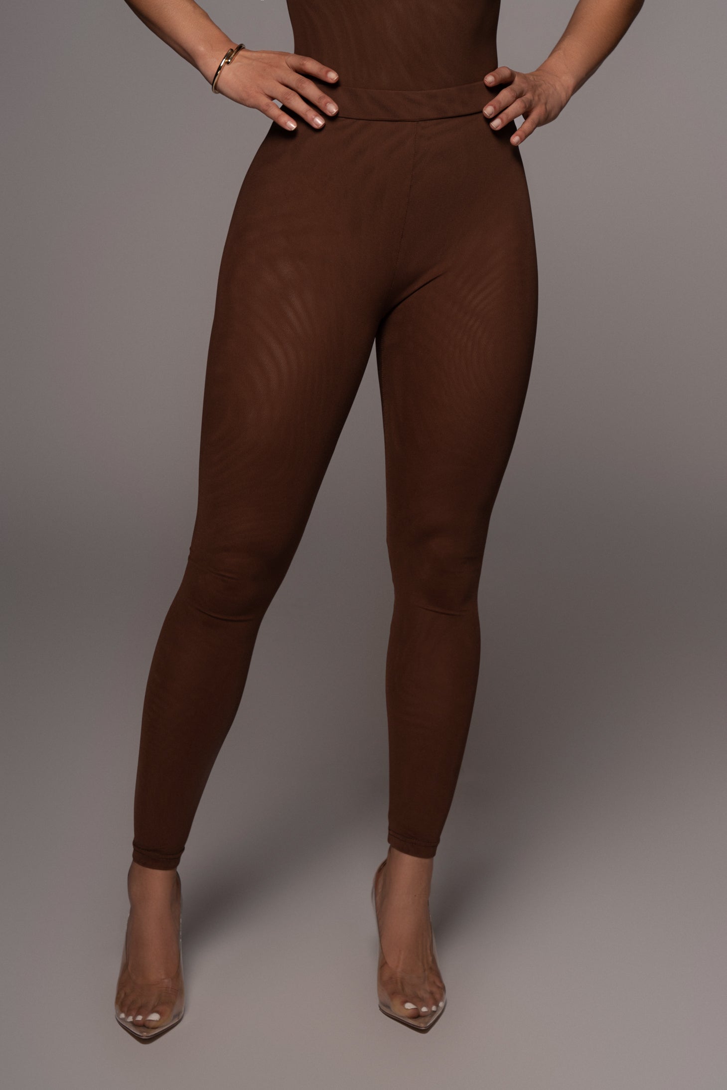 Chocolate Nina Mesh Pants - JLUXLABEL