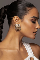 Gold Dayana Earrings - JLUXLABEL - Cabana Collection - Spring Summer