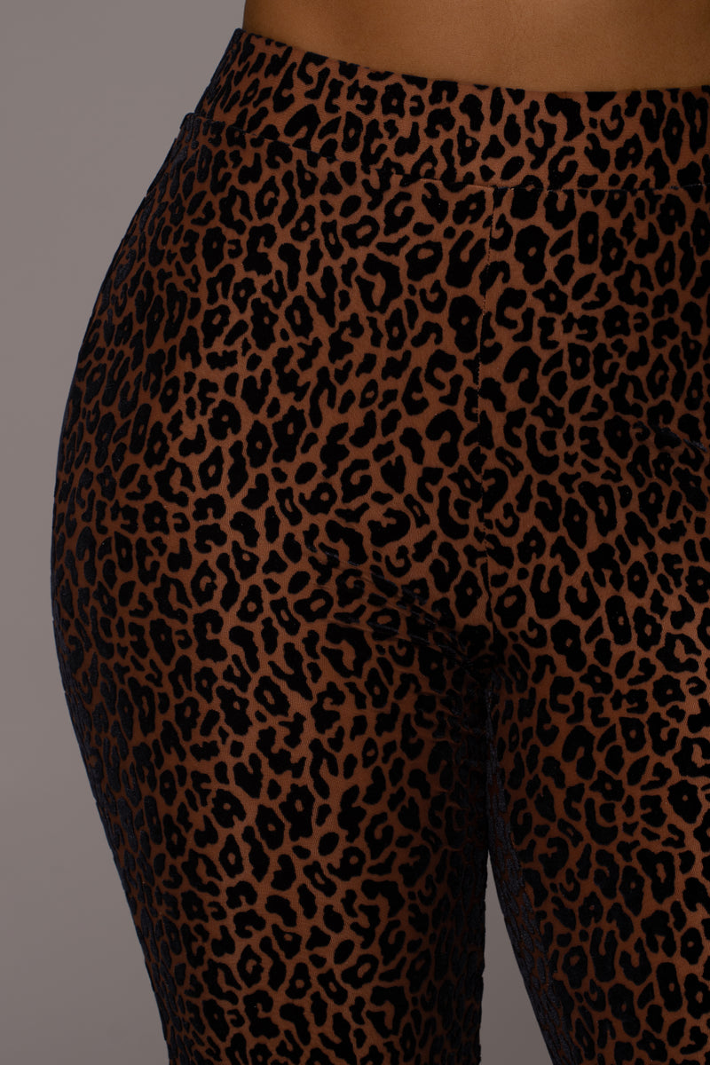 Pecan Leopard One To Watch Pants - JLUXLABEL - Animal Print - Untamed