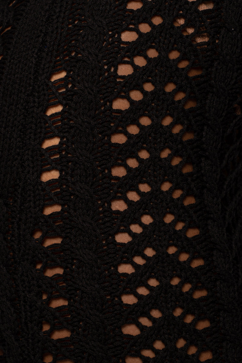 Noir Melyka Crochet Maxi Dress JLUXLABEL