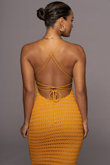 Apricot Palmas Crochet Maxi Dress - JLUXLABEL