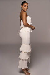 Ivory Casa Blanca Ruffle Dress - JLUXLABEL