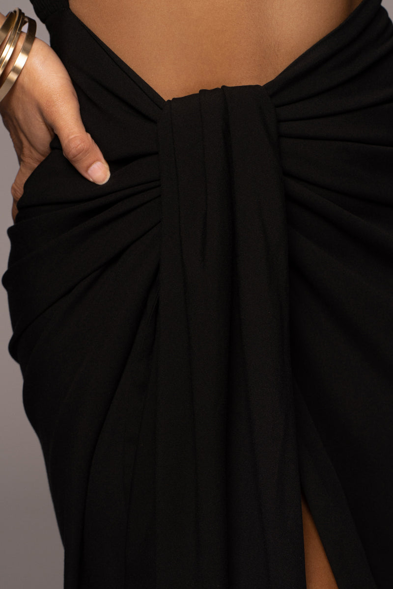 Noir Sahara Dress - JLUXLABEL - black