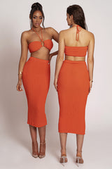 Orange Lana Smocked Skirt Set- JLUXLABEL - Spring Summer Fashion