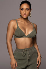 Olive Going Steady Bralette Top - JLUXLABEL