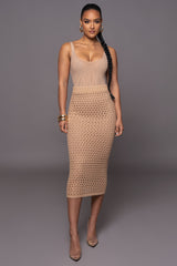 Sand Sunkissed Knit Skirt - JLUXLABEL - Cabana Collection - Spring Summer