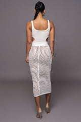 Ivory Sunkissed Knit Skirt - JLUXLABEL - Cabana Collection - Spring Summer