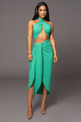 Green Sahara Dress- JLUXLABEL - Spring Summer Fashion