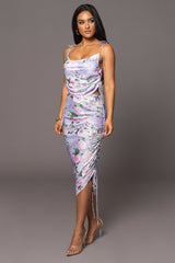 Lilac Florence Ruched Skirt Set- JLUXLABEL - Spring Summer Fashion