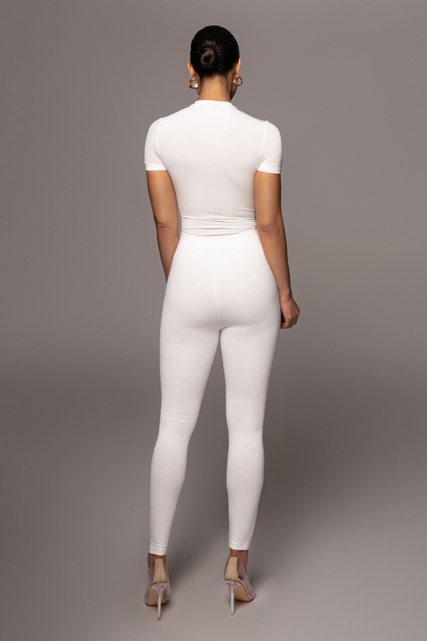 Jluxbasix White Soft Leggings - JLUXLABEL
