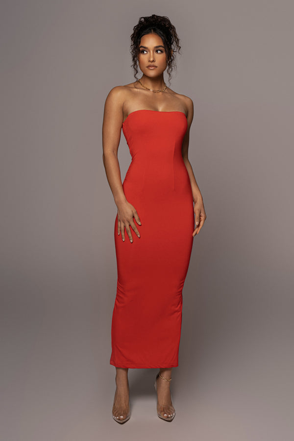 Red Celena Maxi Dress - JLUXLABEL