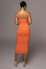Tangerine Soulmate Cut Out Dress - JLUXLABEL