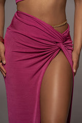 Berry Here To Stay Slinky Skirt Set - JLUXLABEL