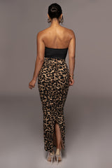 Leopard Karmen Ruched Skirt - JLUXLABEL