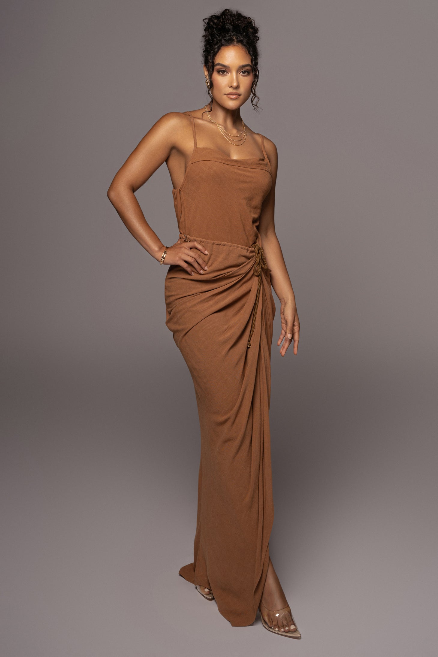 FRONT VIEW  PECAN DIARA BODYSUIT