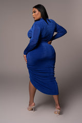 Blue Aura Slinky Skirt - JLUXLABEL