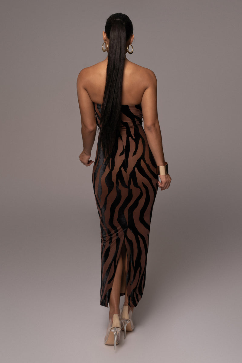 Pecan In Her Element Midi Dress - JLUXLABEL - Animal Print - Untamed