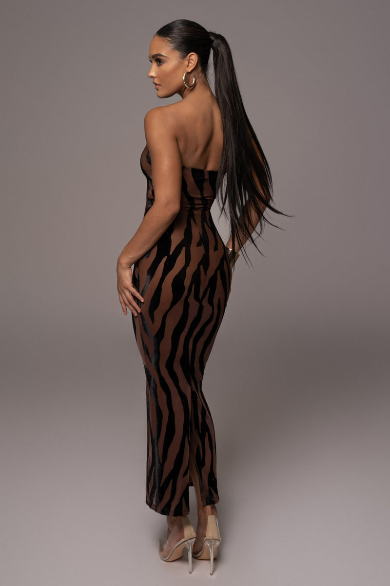 Pecan In Her Element Midi Dress - JLUXLABEL - Animal Print - Untamed