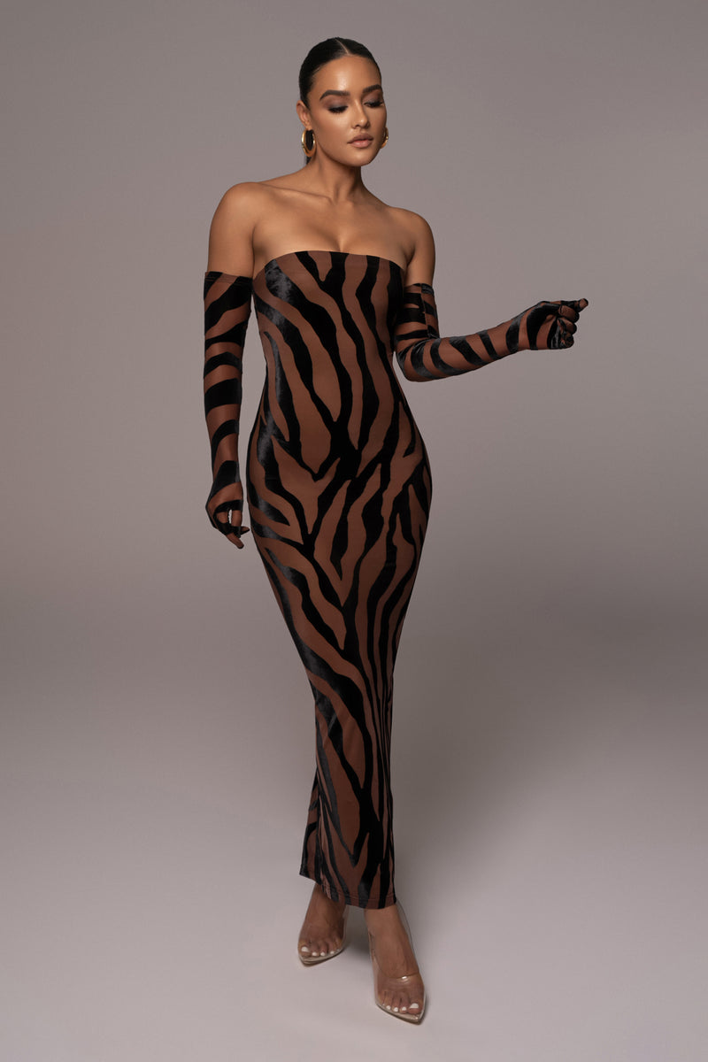 Pecan In Her Element Midi Dress - JLUXLABEL - Animal Print - Untamed