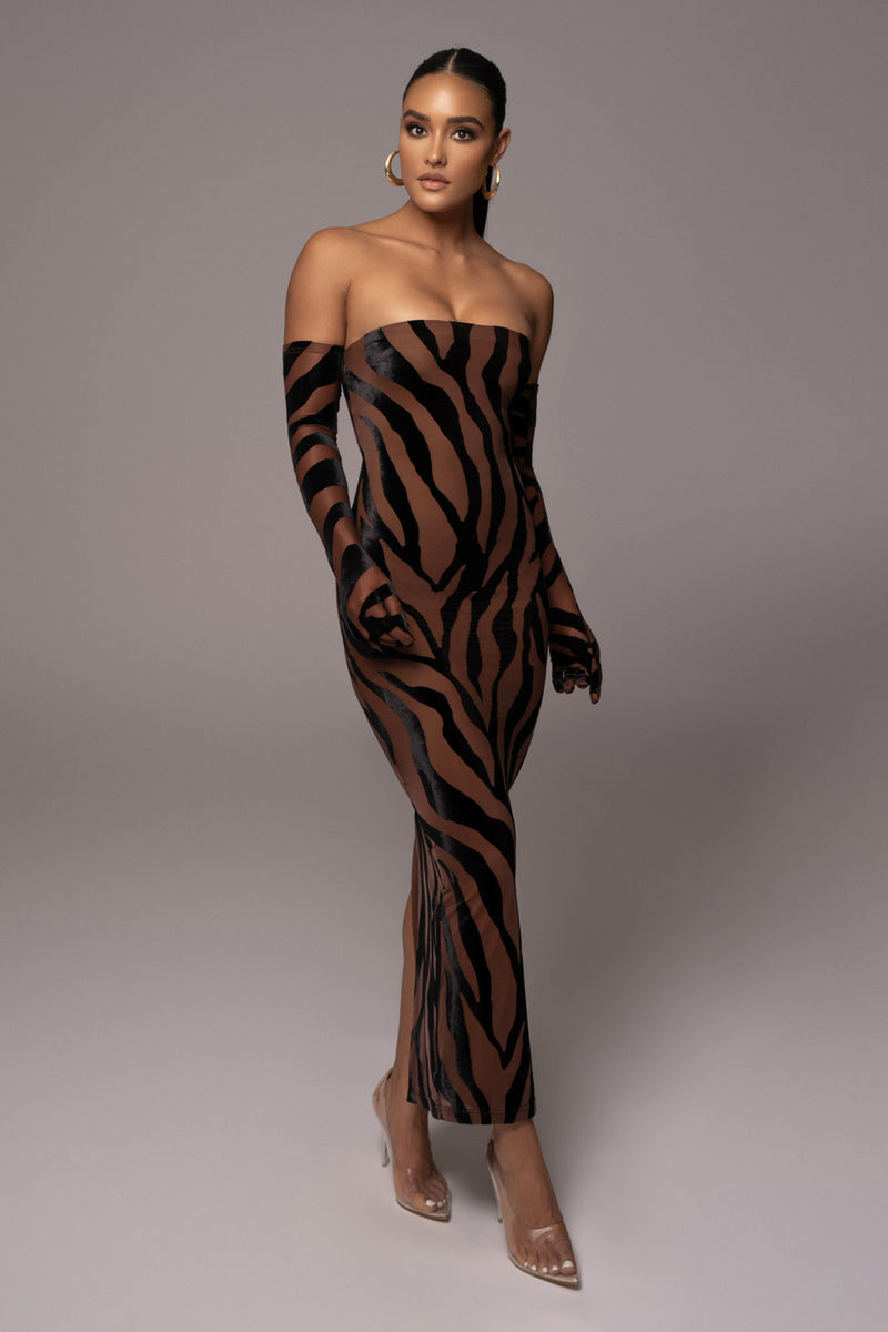 Pecan In Her Element Midi Dress - JLUXLABEL - Animal Print - Untamed