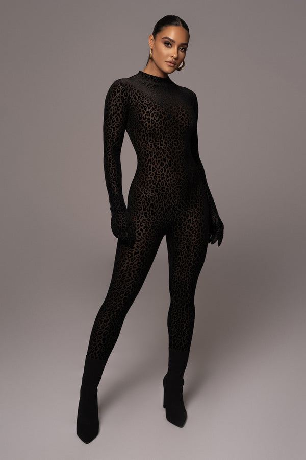 Noir Fierce Moves Jumpsuit Set - JLUXLABEL - Animal Print - Untamed - black