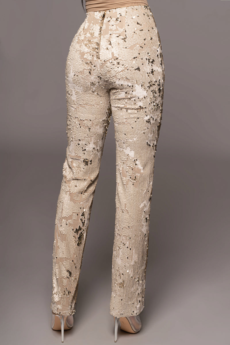 Stone Mirage Sequin Pants - JLUXLABEL