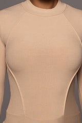 Tan New Approach Bodysuit - JLUXLABEL