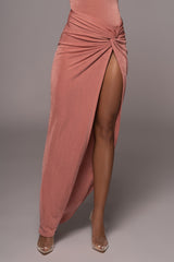 Mauve Kimora Slinky Skirt