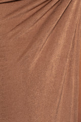 Chocolate Kimora Slinky Skirt - JLUXLABEL