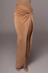 Pecan Kimora Slinky Skirt