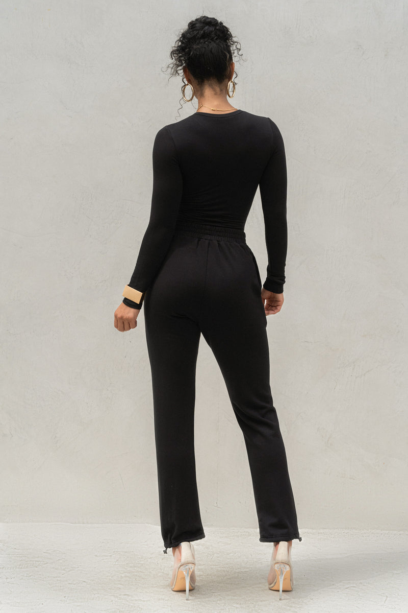 Black Luanne Bodysuit - JLUXLABEL