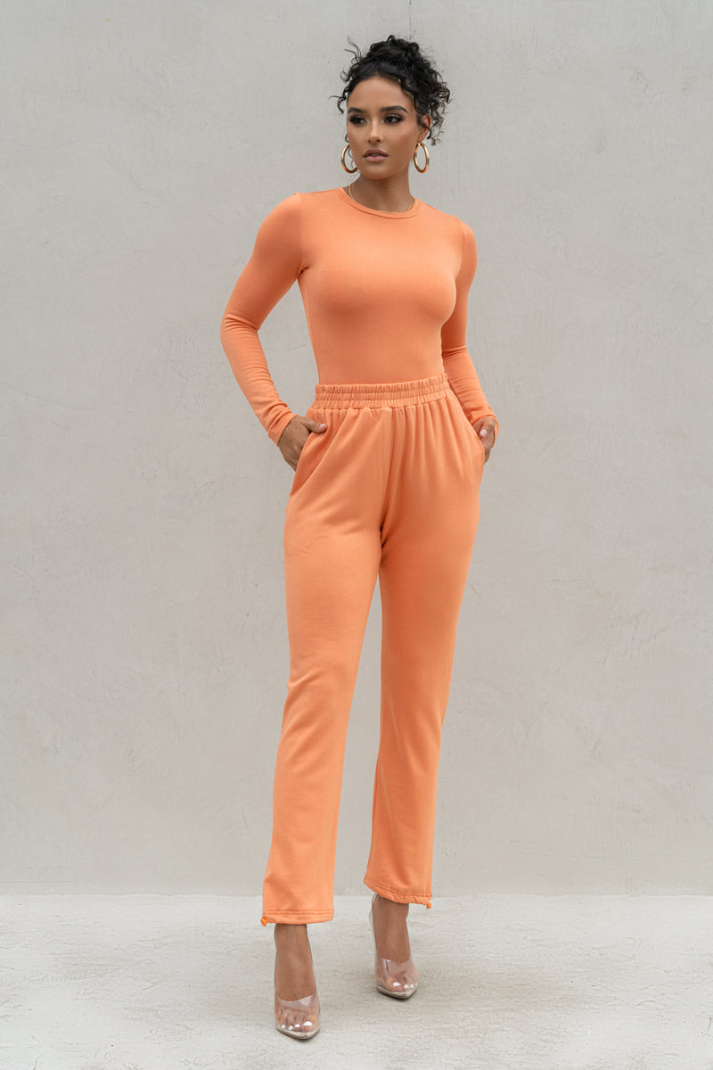 Orange Luanne Bodysuit - JLUXLABEL