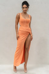 Orange Take You There Maxi Skirt
