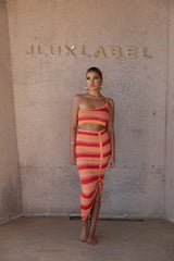Red Acting Out Midi Skirt - JLUXLABEL