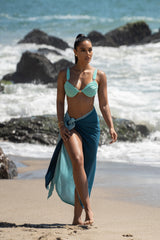Lt. Blue High Tides Bikini Top- JLUXLABEL - Spring Summer Fashion
