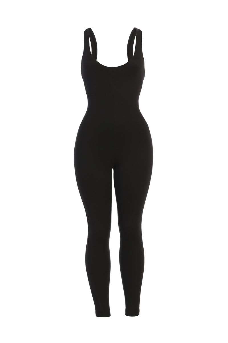 Black Alo Double Layer Jumpsuit | JLUXLABEL
